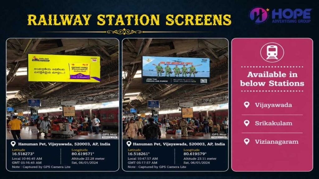 Railway Station Screen Advertising in Visakhapatnam